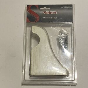 SELECT Wood Pole Mounting Brackets for 1 3/8" Pole Parchment Natural White